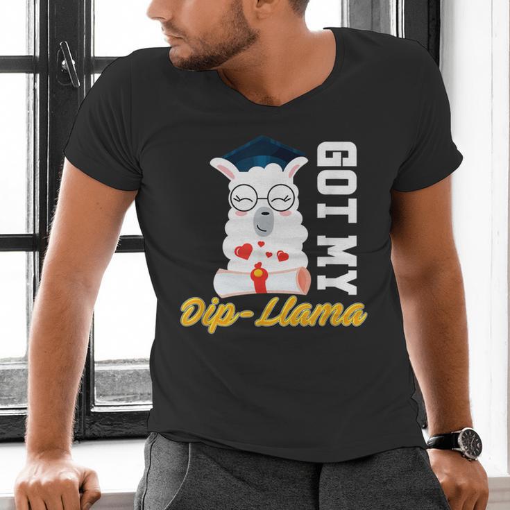 Senior Graduation TShirt 2019 Got My Dip-Llama Diploma Shirt Men's V-Neck T-Shirt