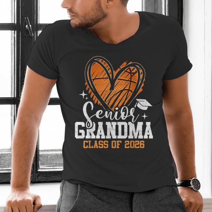 Senior Grandma Class Of 2026 Basketball Graduation Heart Men's V-Neck T-Shirt