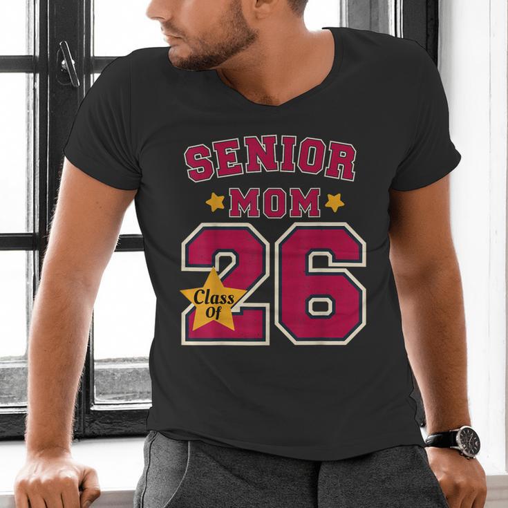 Senior Mom 2026 Proud Senior Mom Class Of 26 For Graduation Men's V-Neck T-Shirt