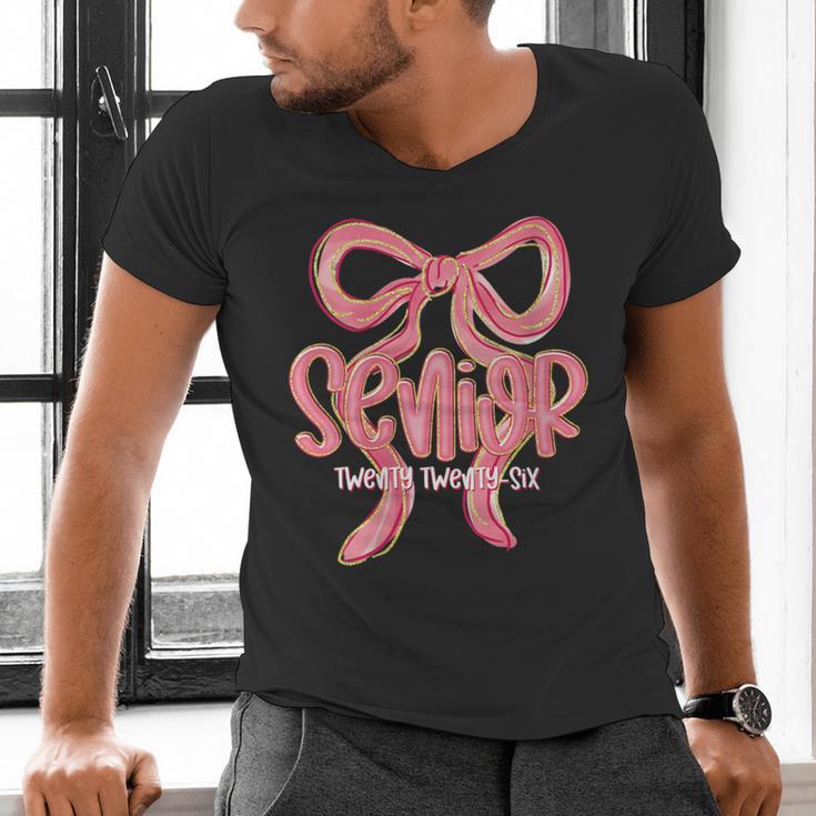 Senior Twenty Twenty-Six Coquette Graduation Class Of 2026 Men's V-Neck T-Shirt