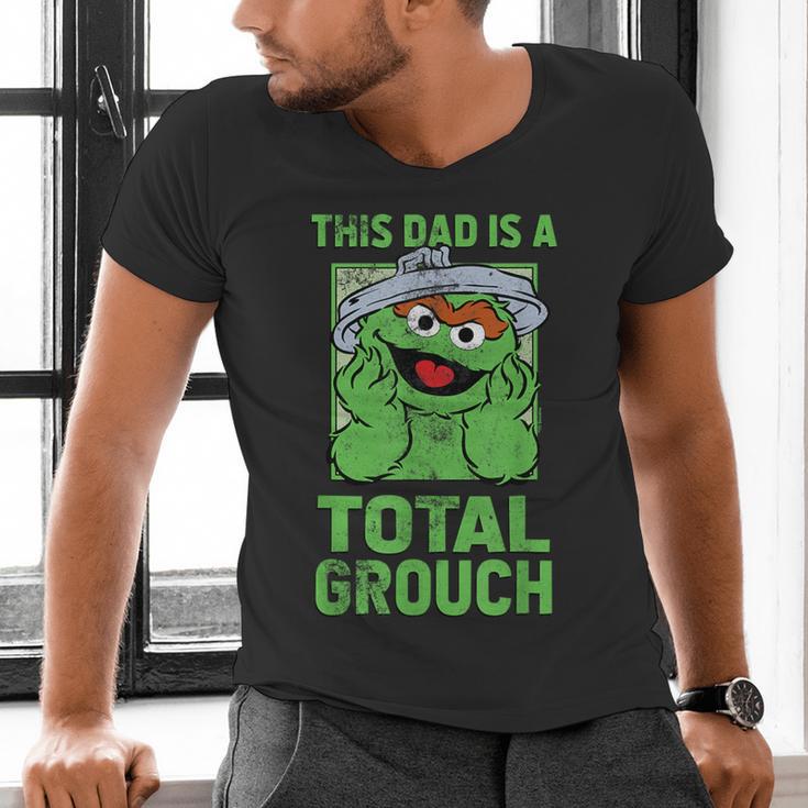 Sesame Street Father's Day Total Grouch Dad Men's V-Neck T-Shirt