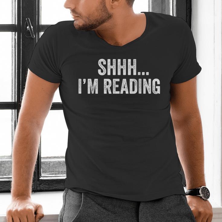 Shhh I'm Reading Book Lover Bookish Read Lover Outfit Men's V-Neck T-Shirt