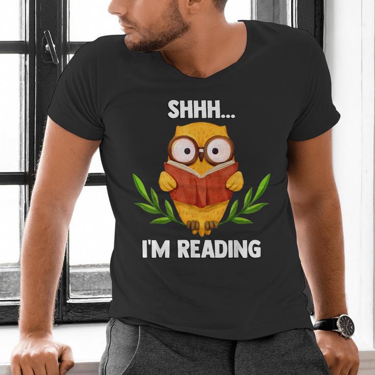 Shhh I'm Reading World Book Day Costume 2026 Kids Men's V-Neck T-Shirt