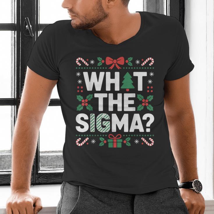 What The Sigma Christmas Party Outfit For Introverts Men's V-Neck T-Shirt What The Sigma Christmas Party Outfit For Introverts Men's V-Neck T-Shirt