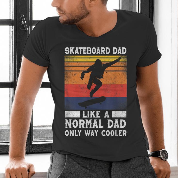 Skateboard Like A Normal Dad Vintage 80S 90S Retro Men's V-Neck T-Shirt