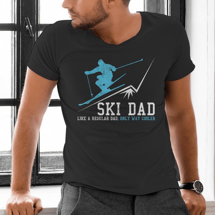 Ski Dad Winter Sports Skiing Father Men's V-Neck T-Shirt