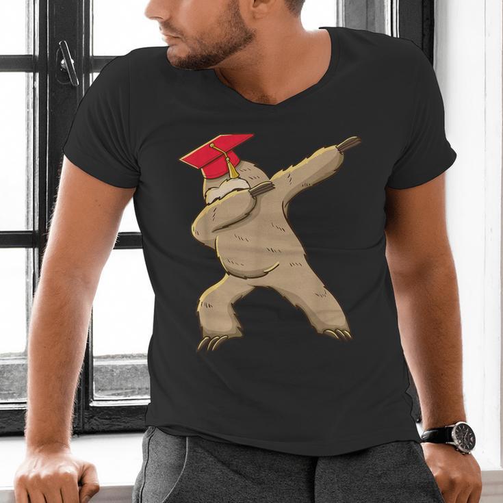 Sloth Dabbing Shirt Graduation Day Shirt See Ya Men's V-Neck T-Shirt