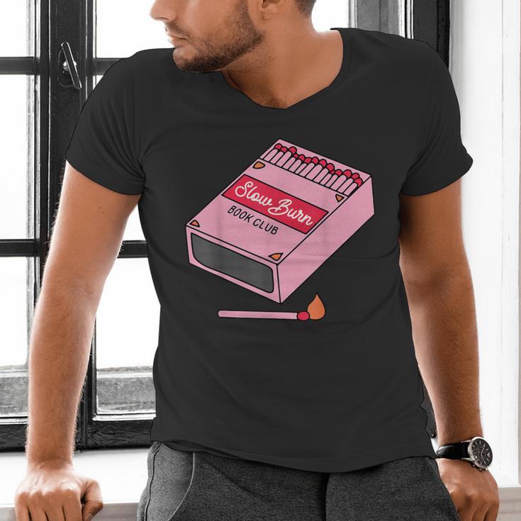 Slow Burn Book Club Men's V-Neck T-Shirt Slow Burn Book Club Men's V-Neck T-Shirt