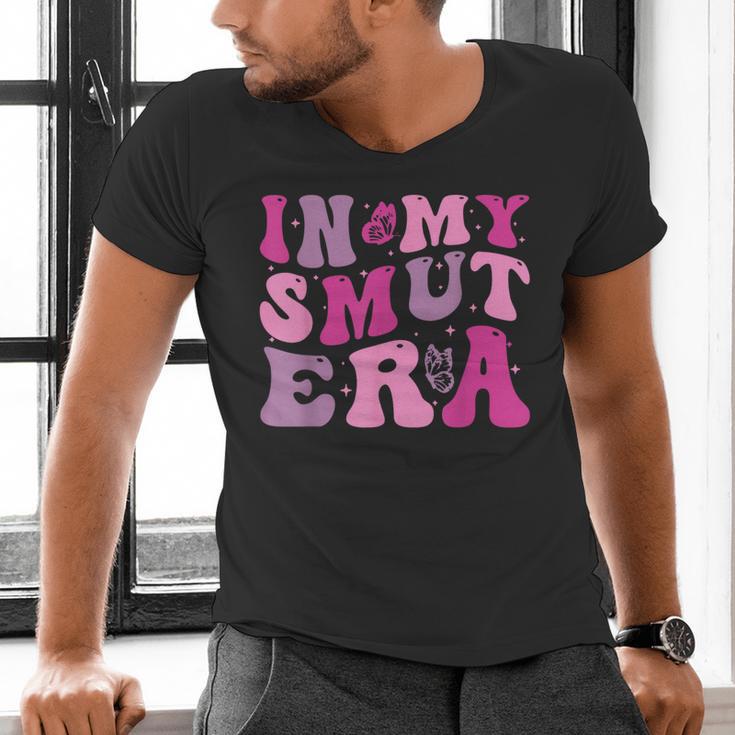 In My Smut Era Groovy Smut Book Reading Spicy Book Romance Men's V-Neck T-Shirt