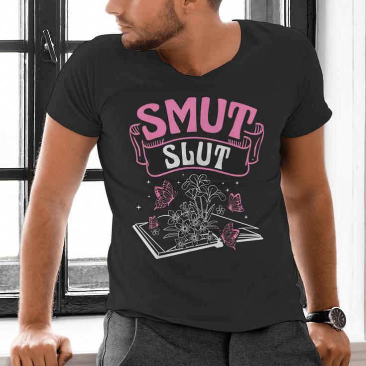 SMUT Slut Provocative Literature Book Club Book Reading Men's V-Neck T-Shirt