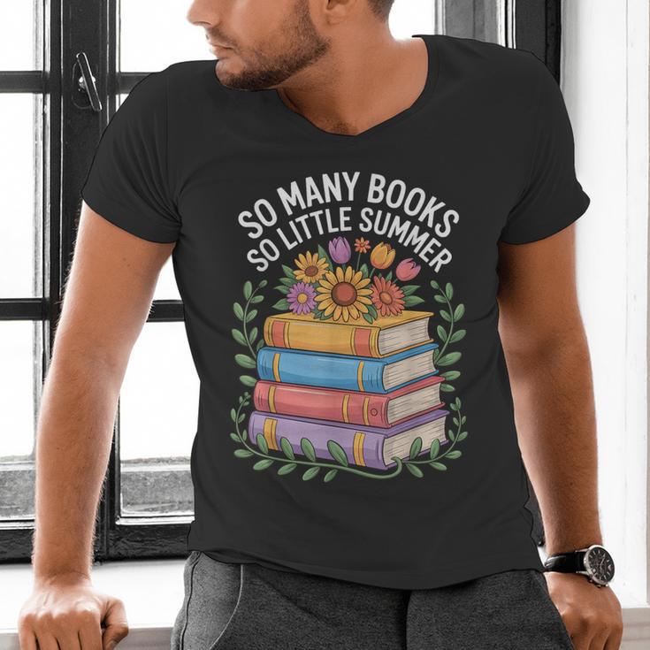 So Many Books So Little Summer Men's V-Neck T-Shirt So Many Books So Little Summer Men's V-Neck T-Shirt