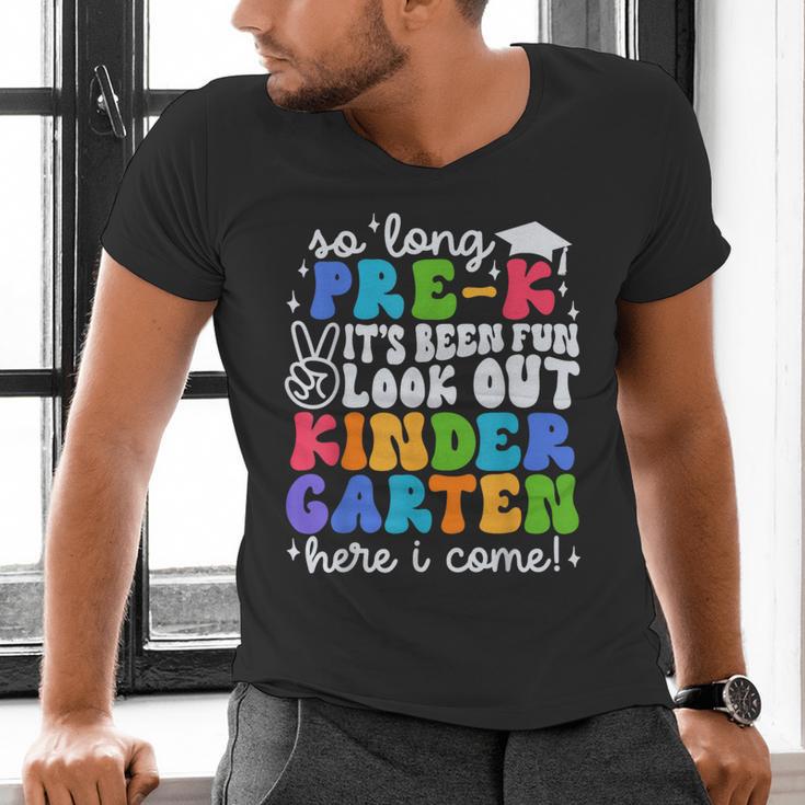 So Long Pre K Graduation Kindergarten Here I Come Kids 2024 Men's V-Neck T-Shirt