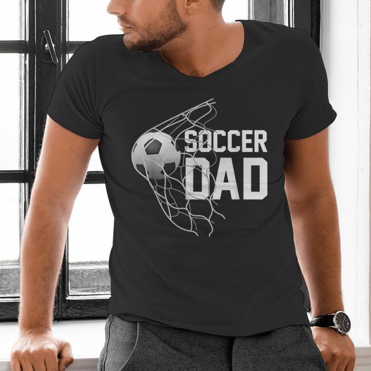 Soccer DAD Football Futbol Parents Goal Men's V-Neck T-Shirt