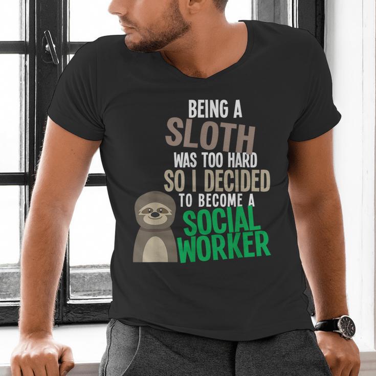 Social Work Student Masters Degree Graduation Men's V-Neck T-Shirt