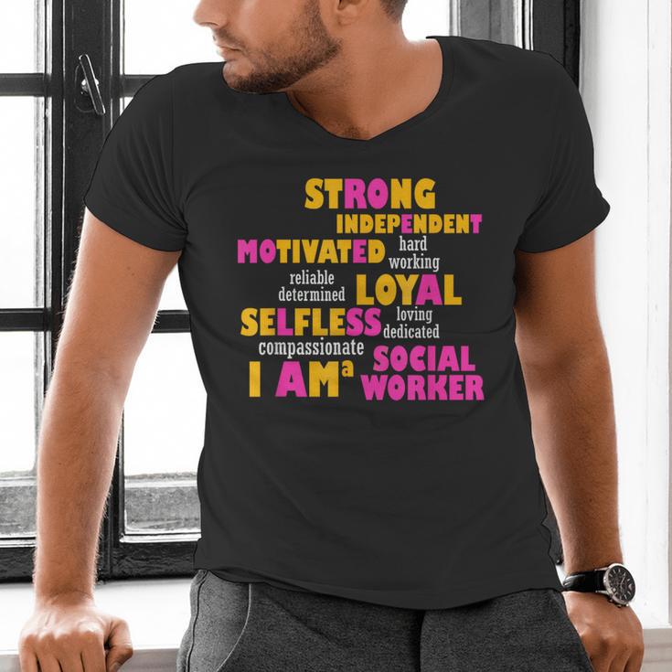 Social WorkerShirt Graduation Social Work Month Men's V-Neck T-Shirt