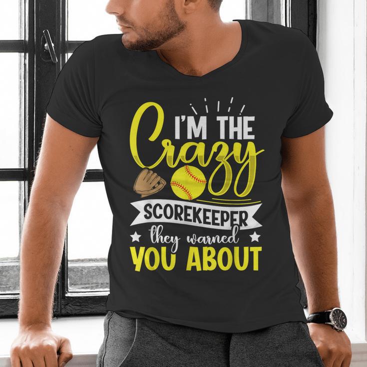 Softball Scorekeeper For a Score Book Keeper Men's V-Neck T-Shirt