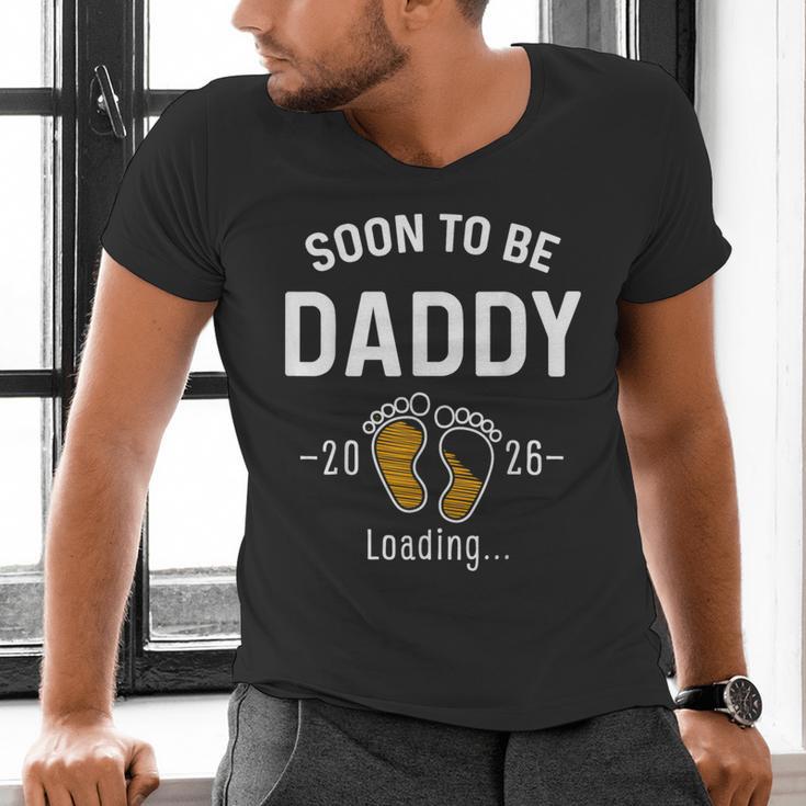 Soon To Be Daddy Est 2026 Loading First Time Dad Men's V-Neck T-Shirt