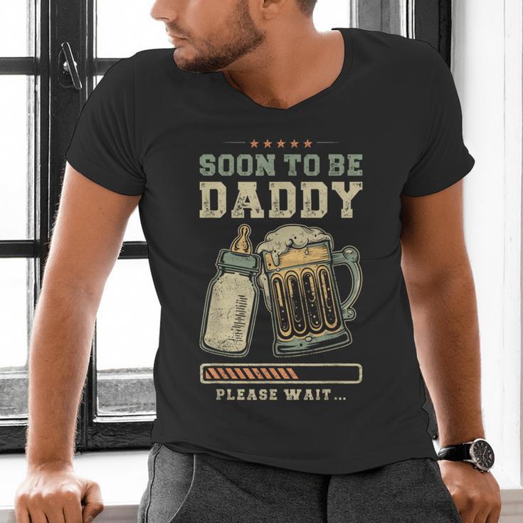 Soon To Be Daddy Fatherhood Baby Announcement Future Dad Men's V-Neck T-Shirt Soon To Be Daddy Fatherhood Baby Announcement Future Dad Men's V-Neck T-Shirt