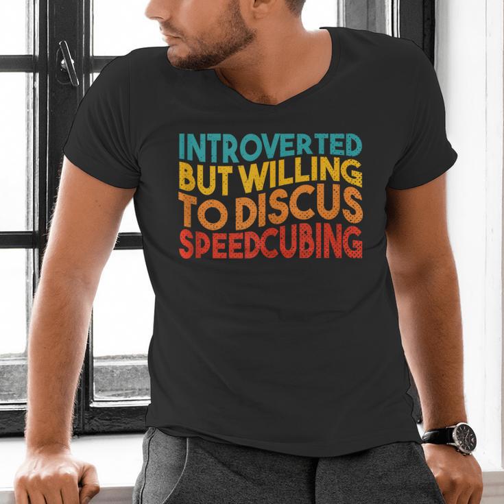 Speedcuber Introvert Cube Solver Speedsolving Speedcubing Men's V-Neck T-Shirt Speedcuber Introvert Cube Solver Speedsolving Speedcubing Men's V-Neck T-Shirt