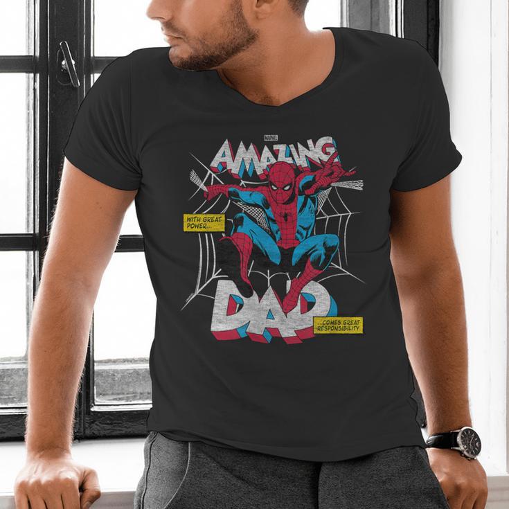 Spider-Man Amazing Dad Men's V-Neck T-Shirt Spider-Man Amazing Dad Men's V-Neck T-Shirt