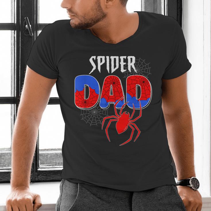 Spiders Dad Matching Family Birthday Father's Day Men's V-Neck T-Shirt Spiders Dad Matching Family Birthday Father's Day Men's V-Neck T-Shirt