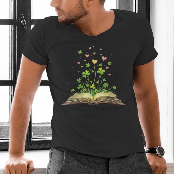 St Patricks Day Book Lover Librarian Core Shamrock Author Men's V-Neck T-Shirt St Patricks Day Book Lover Librarian Core Shamrock Author Men's V-Neck T-Shirt