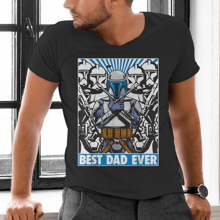 Star Wars Father's Day Jango Fett Best Dad Ever Men's V-Neck T-Shirt