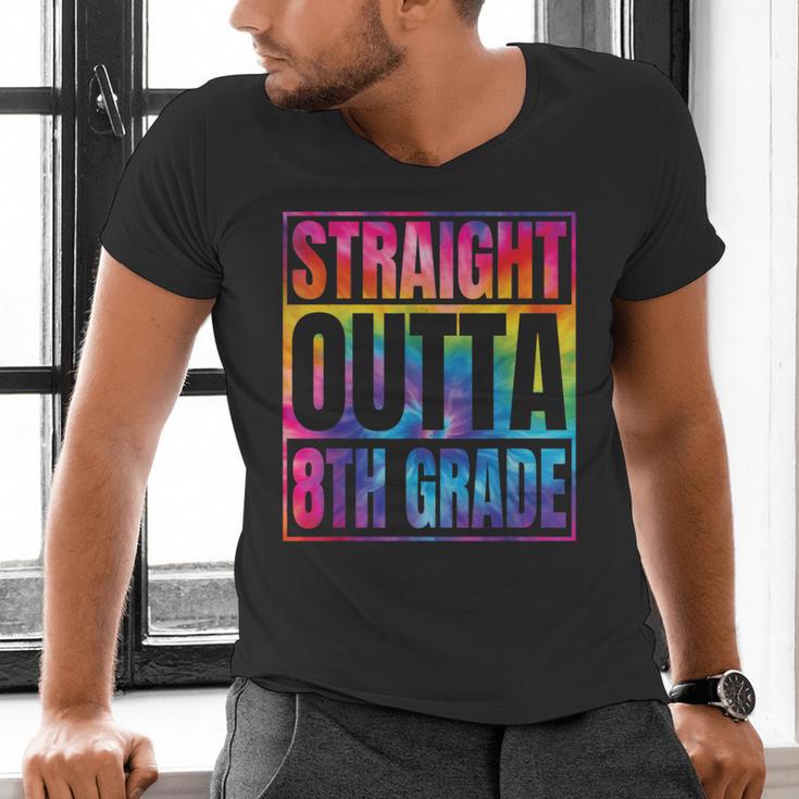 Straight Outta 8th Grade Great Graduation Eighth Grade Men's V-Neck T-Shirt