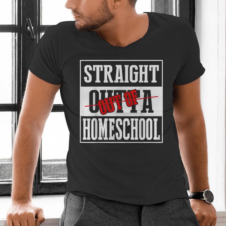 Straight Outta Homeschool Shirt Graduation Men's V-Neck T-Shirt