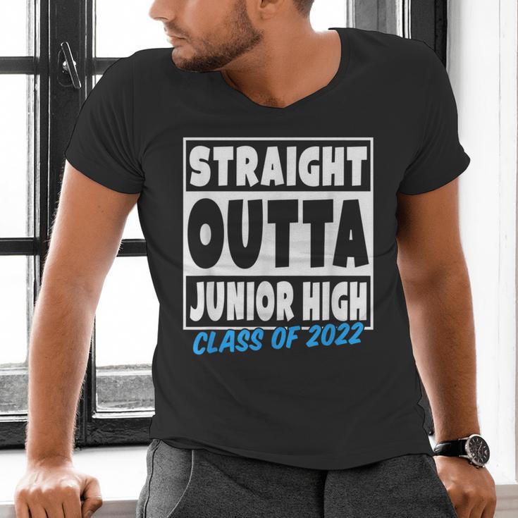 Straight Outta Junior High School Graduation Class Of 2022 Men's V-Neck T-Shirt