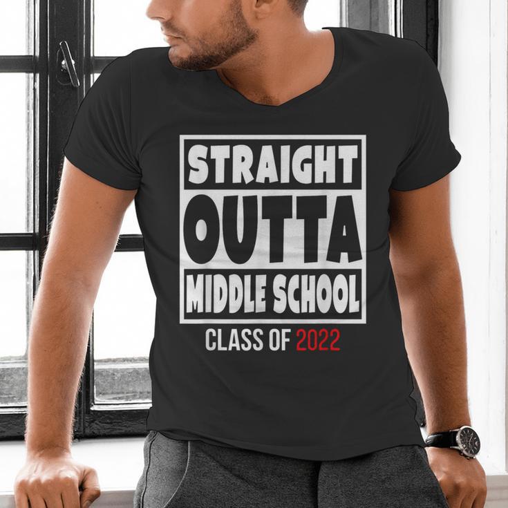 Straight Outta Middle School Class Of 2022 Shirt Graduation Men's V-Neck T-Shirt