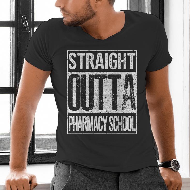 Straight Outta Pharmacy School Shirt Graduation Men's V-Neck T-Shirt