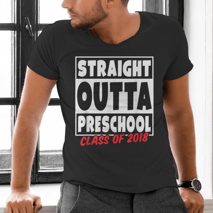 Straight Outta Preschool Class Of 2018 Graduation Shirt Men's V-Neck T-Shirt