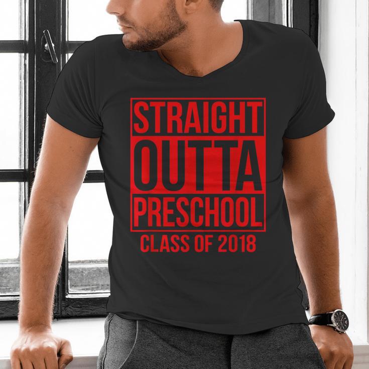 Straight Outta Preschool Graduation Class Of 2018 Men's V-Neck T-Shirt