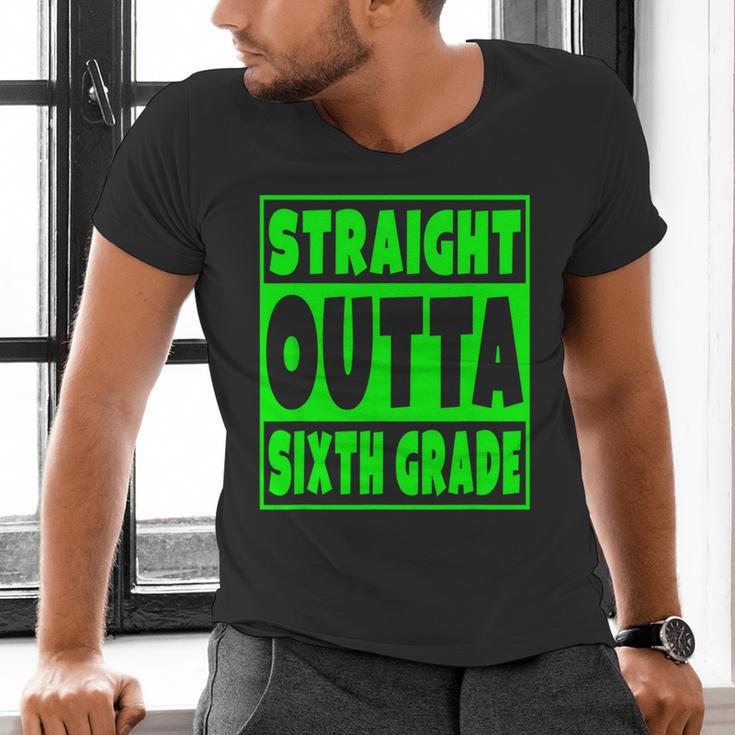 Straight Outta Sixth Grade Graduation Class Men's V-Neck T-Shirt