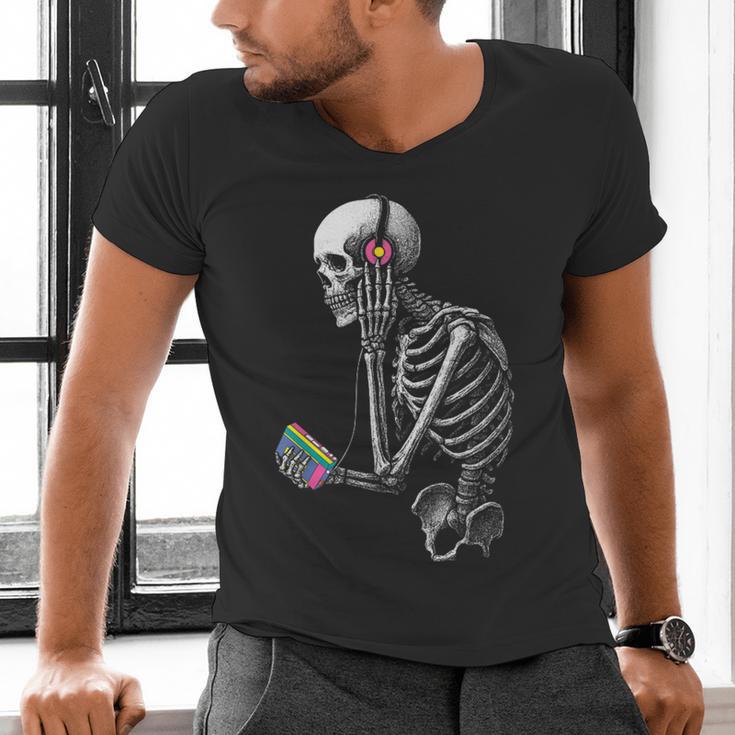 Stuck In The 80S Music Tee Walkman Cassette Nostalgia Men's V-Neck T-Shirt