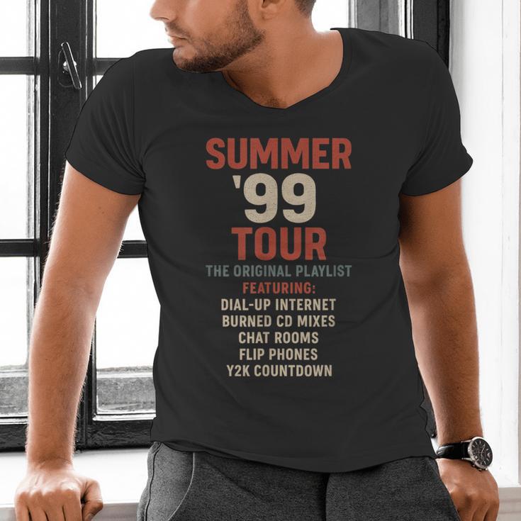 Summer 99 Tour Original Playlist Retro Nostalgia Men's V-Neck T-Shirt