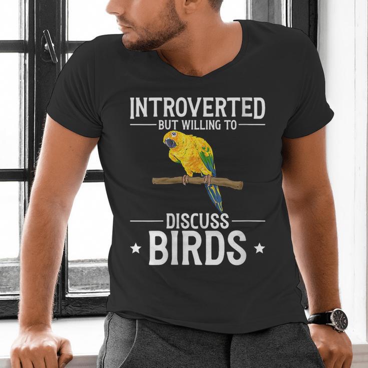Sun Conure Introvert Parrot Bird Sun Conure Men's V-Neck T-Shirt Sun Conure Introvert Parrot Bird Sun Conure Men's V-Neck T-Shirt