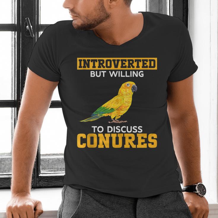 Sun Conure Introvert Parrot Bird Sun Conure Men's V-Neck T-Shirt Sun Conure Introvert Parrot Bird Sun Conure Men's V-Neck T-Shirt