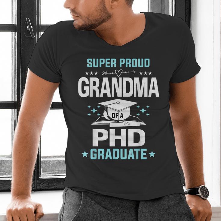 Super Proud Grandma Of A PHD Graduate Senior Graduation Men's V-Neck T-Shirt