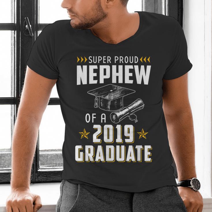 Super Proud Nephew Of A 2019 Graduate Shirt Graduation Men's V-Neck T-Shirt