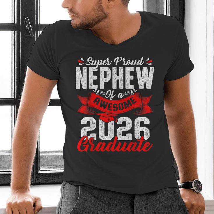 Super Proud Nephew Of a 2026 Graduate 26 Graduation Men's V-Neck T-Shirt