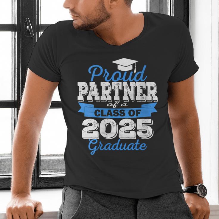 Super Proud Partner Of 2025 Graduate Graduation Family Men's V-Neck T-Shirt