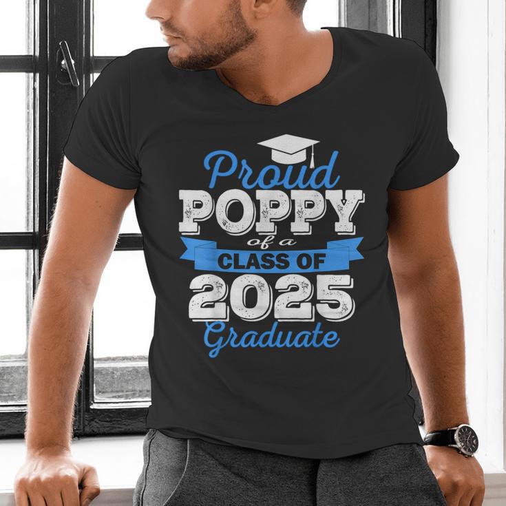 Super Proud Poppy Of 2025 Graduate Senior Graduation Family Men's V-Neck T-Shirt