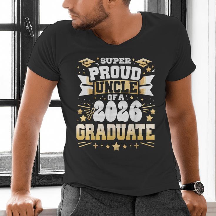 Super Proud Uncle Of A Class Of 2026 Graduate Graduation Men's V-Neck T-Shirt