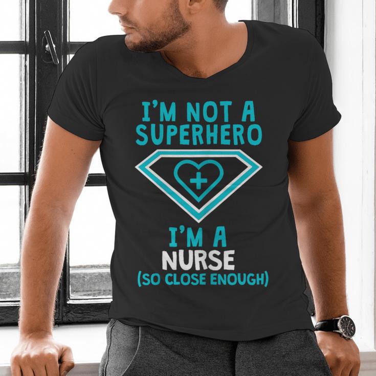 Superhero RN Nurse Shirt Graduation Men's V-Neck T-Shirt