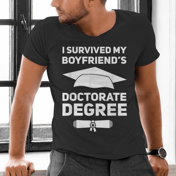 I Survived My Boyfriend's Doctorate Degree Graduation Men's V-Neck T-Shirt