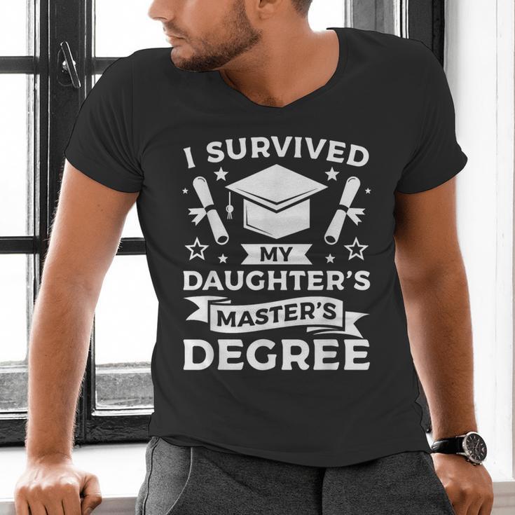 I Survived My Daughter's Master's Degree Graduation Men's V-Neck T-Shirt