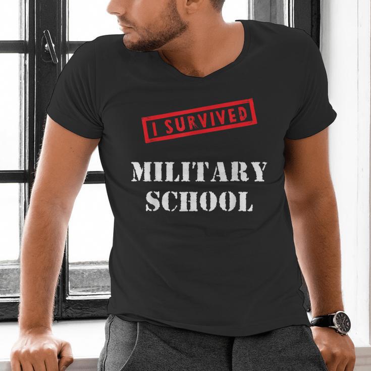 I Survived Military School Graduation Straight Outta Men's V-Neck T-Shirt