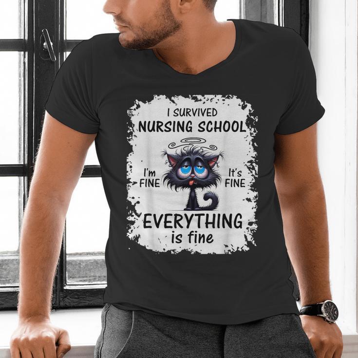 I Survived Nursing School Graduation 2025 Men's V-Neck T-Shirt